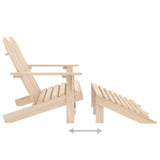 2-seater Adirondack garden chair and footrest fir