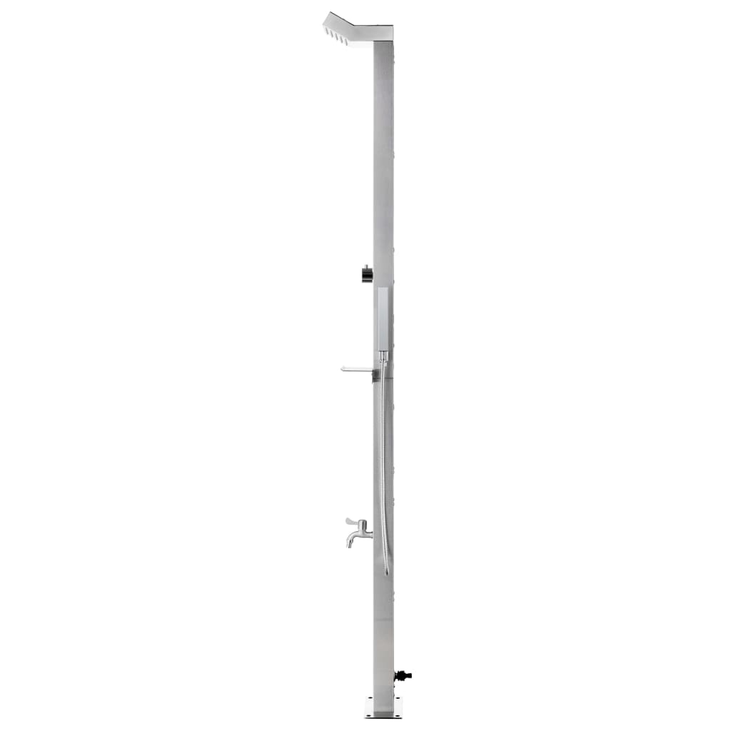 Douche de jardin 220 cm Acier inoxydable