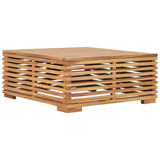 Table et repose-pied de jardin coussin gris foncé Bois de teck