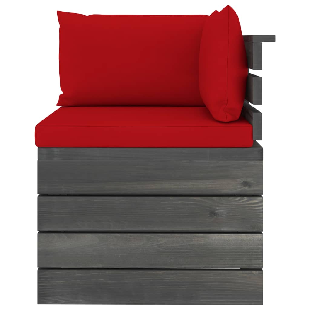 Garden pallet corner sofa with cushion Pine wood