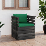 Fauteuil de jardin avec coussins Bois de pin