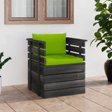 Fauteuil de jardin avec coussins Bois de pin