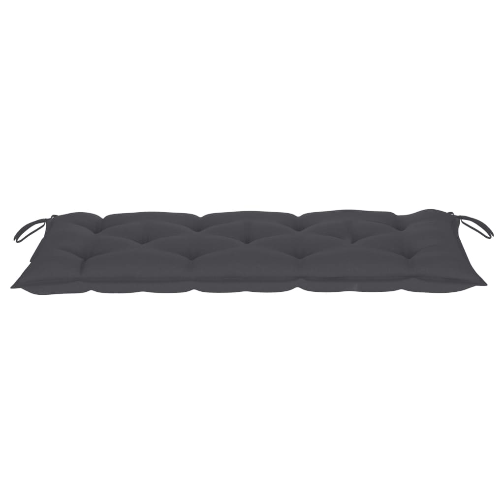 Banc Batavia avec coussin anthracite 120 cm Bois de teck massif