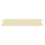 Banc Batavia avec coussin blanc crème 120cm Bois de teck massif