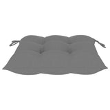 Chaises de jardin et coussins gris lot de 2 Bois de teck massif