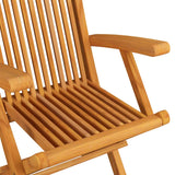 Chaises de jardin avec coussins beige lot de 6 Bois teck massif