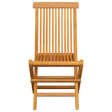 Chaises de jardin et coussins crème lot de 4 Bois teck massif