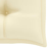 Banc de jardin avec coussin blanc crème 112 cm Bois de teck