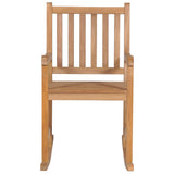 Rocking chair with beige cushion Solid teak wood