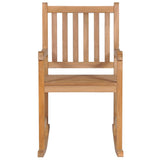 Rocking chair with taupe cushion Solid teak wood