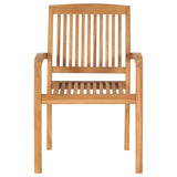 Chaises de jardin lot de 2 et coussins beige Bois teck massif