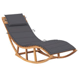 Rocking lounge chair with cushion Solid teak wood