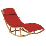 Rocking lounge chair with cushion Solid teak wood