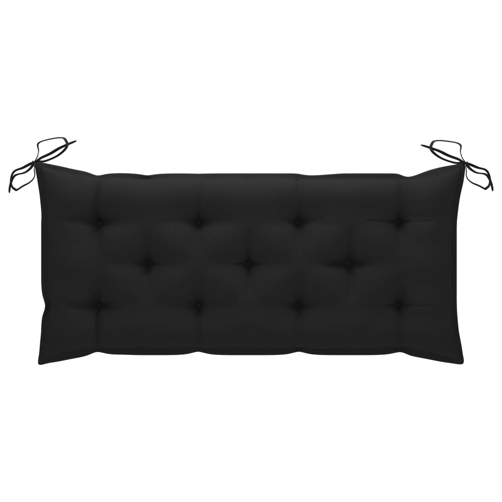 Banc de jardin pliable avec coussin 118 cm Bambou