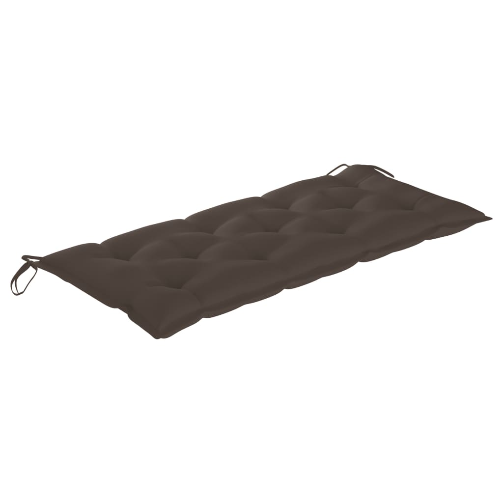 Banc de jardin pliable avec coussin 118 cm Bambou