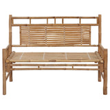 Banc de jardin avec coussin 120 cm Bambou