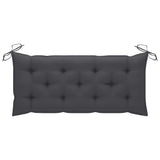 Banc de jardin avec coussin 120 cm Bambou