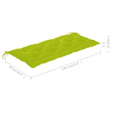 Banc de jardin avec coussin 120 cm Bambou