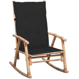 Rocking chair with bamboo cushion