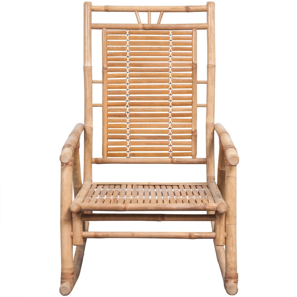 Rocking chair with bamboo cushion