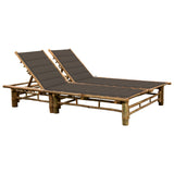 2 person chaise longue with bamboo cushions