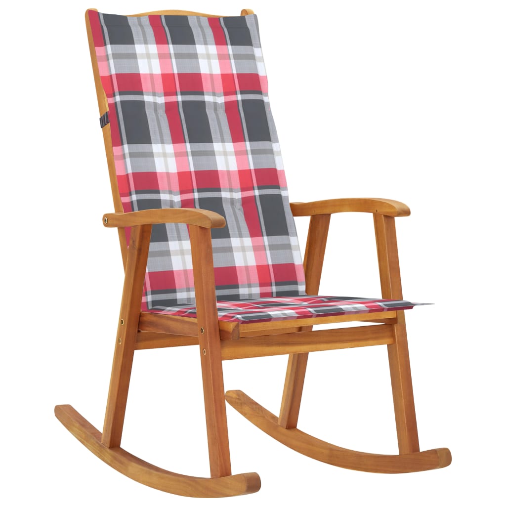 Rocking chair with cushions Solid acacia wood