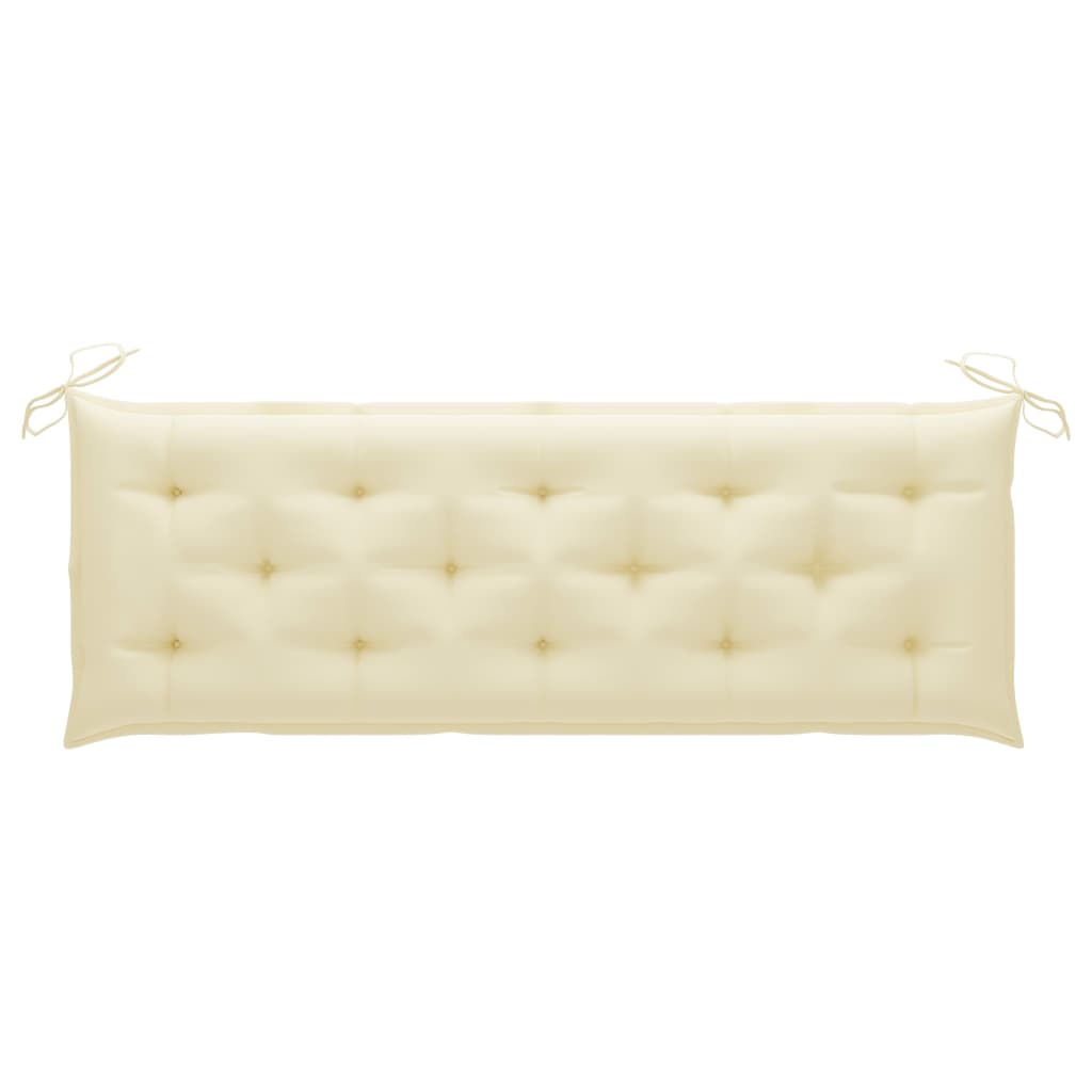 Banc de jardin avec coussin 157 cm Bois d'acacia massif