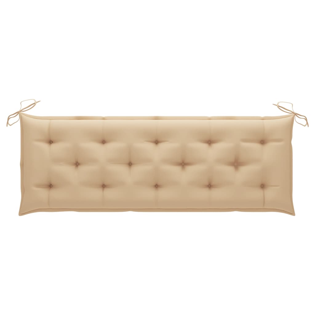 Banc de jardin avec coussin 157 cm Bois d'acacia massif