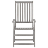 Chaises inclinables de jardin lot de 2 et coussins Bois acacia