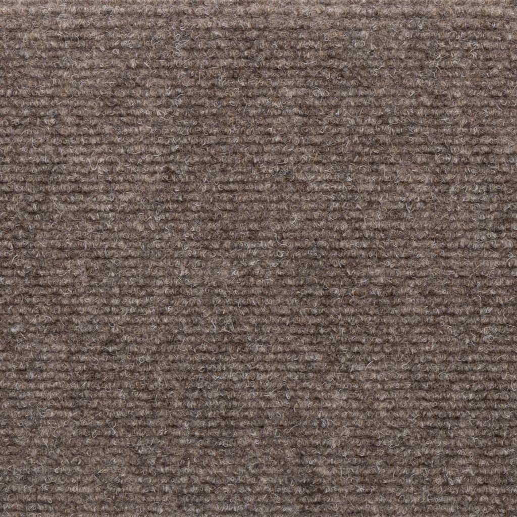 Tapis d'escalier 15 pcs Tissu aiguilleté 65x21x4 cm Crème