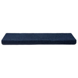 Tapis d'escalier 15 pcs Tissu aiguilleté 65x21x4 cm Bleu