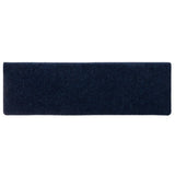 Tapis d'escalier 15 pcs Tissu aiguilleté 65x21x4 cm Bleu