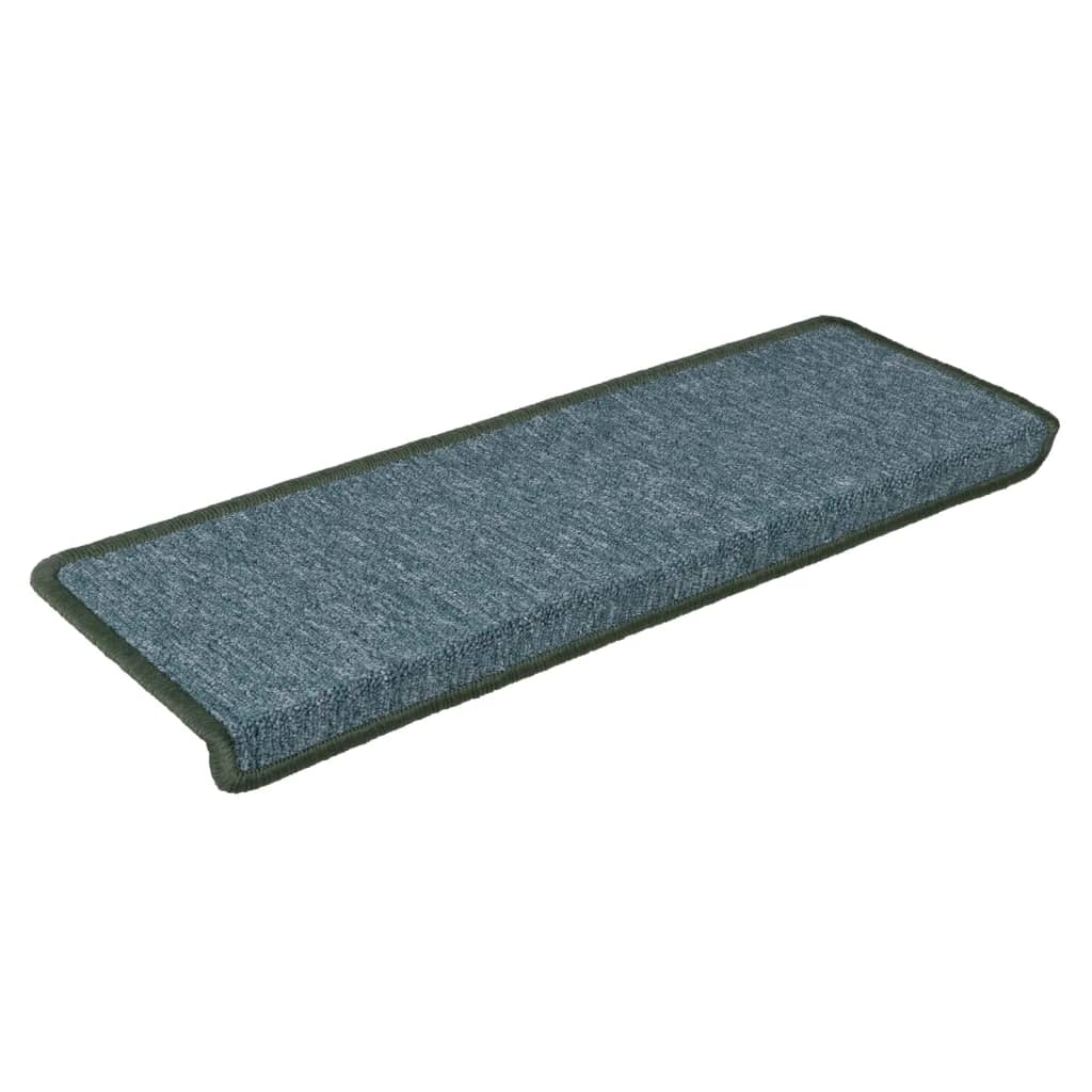 Tapis d'escalier 15 pcs 65x21x4 cm Vert