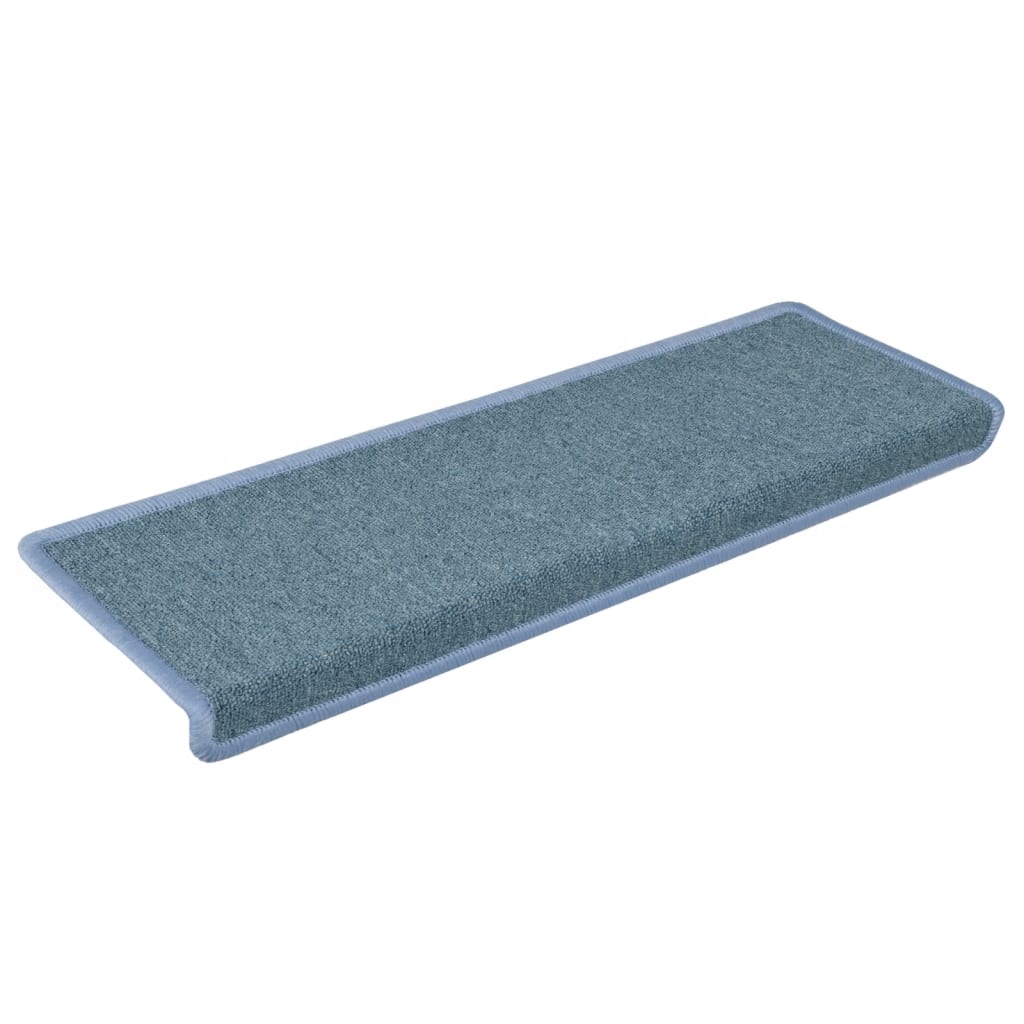 Tapis d'escalier 15 pcs 65x21x4 cm Bleu