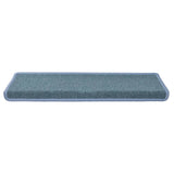 Tapis d'escalier 15 pcs 65x21x4 cm Bleu