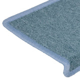 Tapis d'escalier 15 pcs 65x21x4 cm Bleu