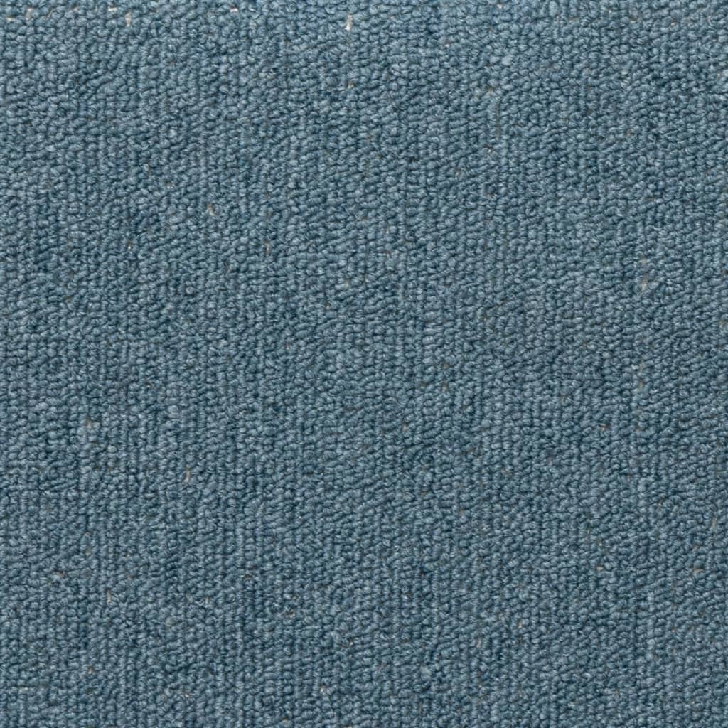 Tapis d'escalier 15 pcs 65x21x4 cm Bleu