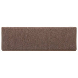 Tapis d'escalier 15 pcs 65x21x4 cm Marron