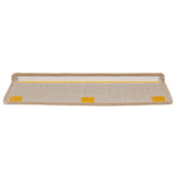 Tapis d'escalier 15 pcs Doré 65x21x4cm