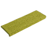 Tapis d'escalier 15 pcs 65x21x4 cm Vert