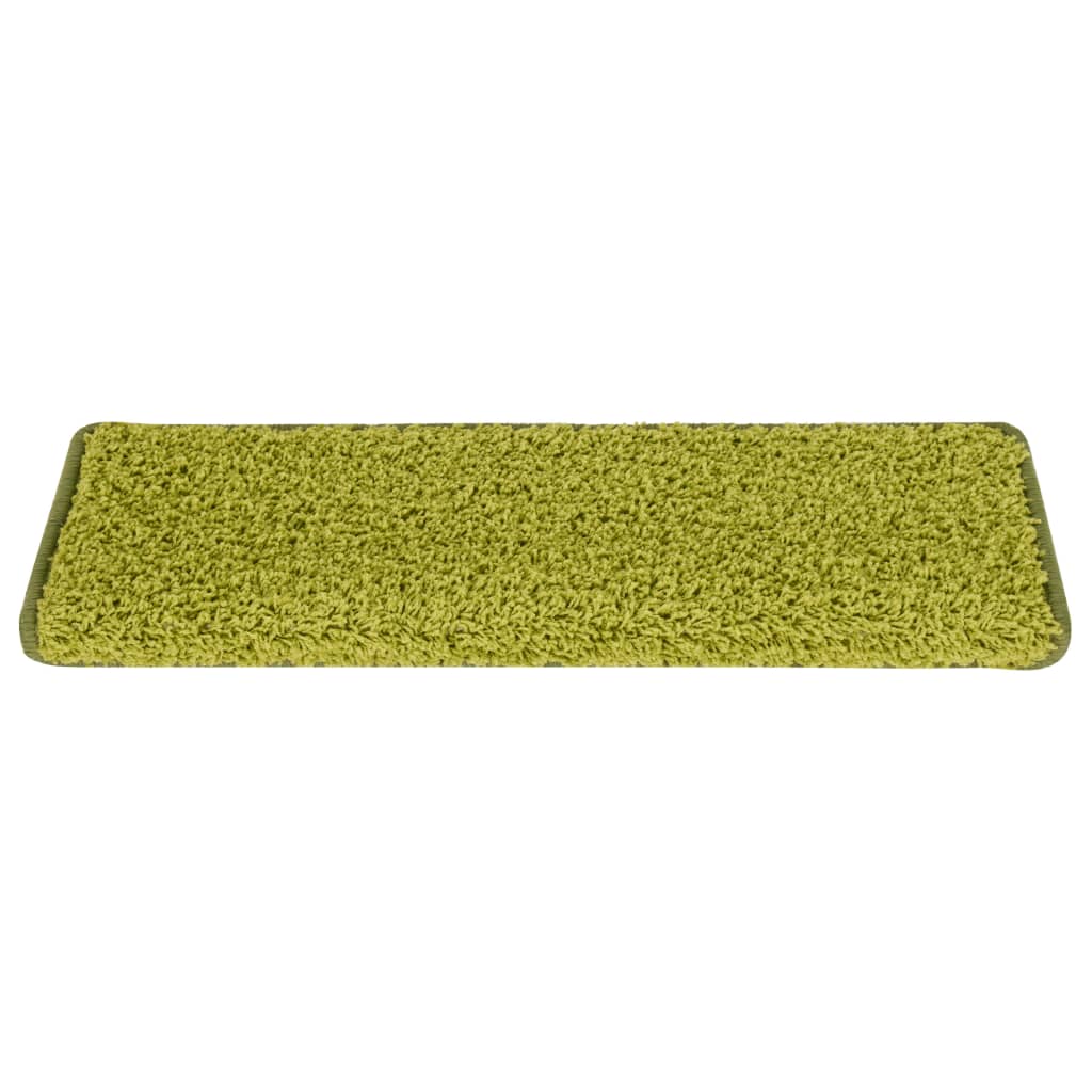 Tapis d'escalier 15 pcs 65x21x4 cm Vert