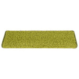 Tapis d'escalier 15 pcs 65x21x4 cm Vert