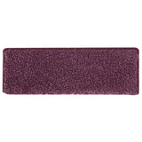 Tapis d'escalier 15 pcs 65x21x4 cm Violet foncé