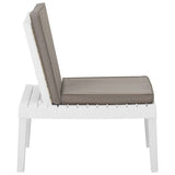 Chaises de salon de jardin et coussins lot de 2 Plastique Blanc