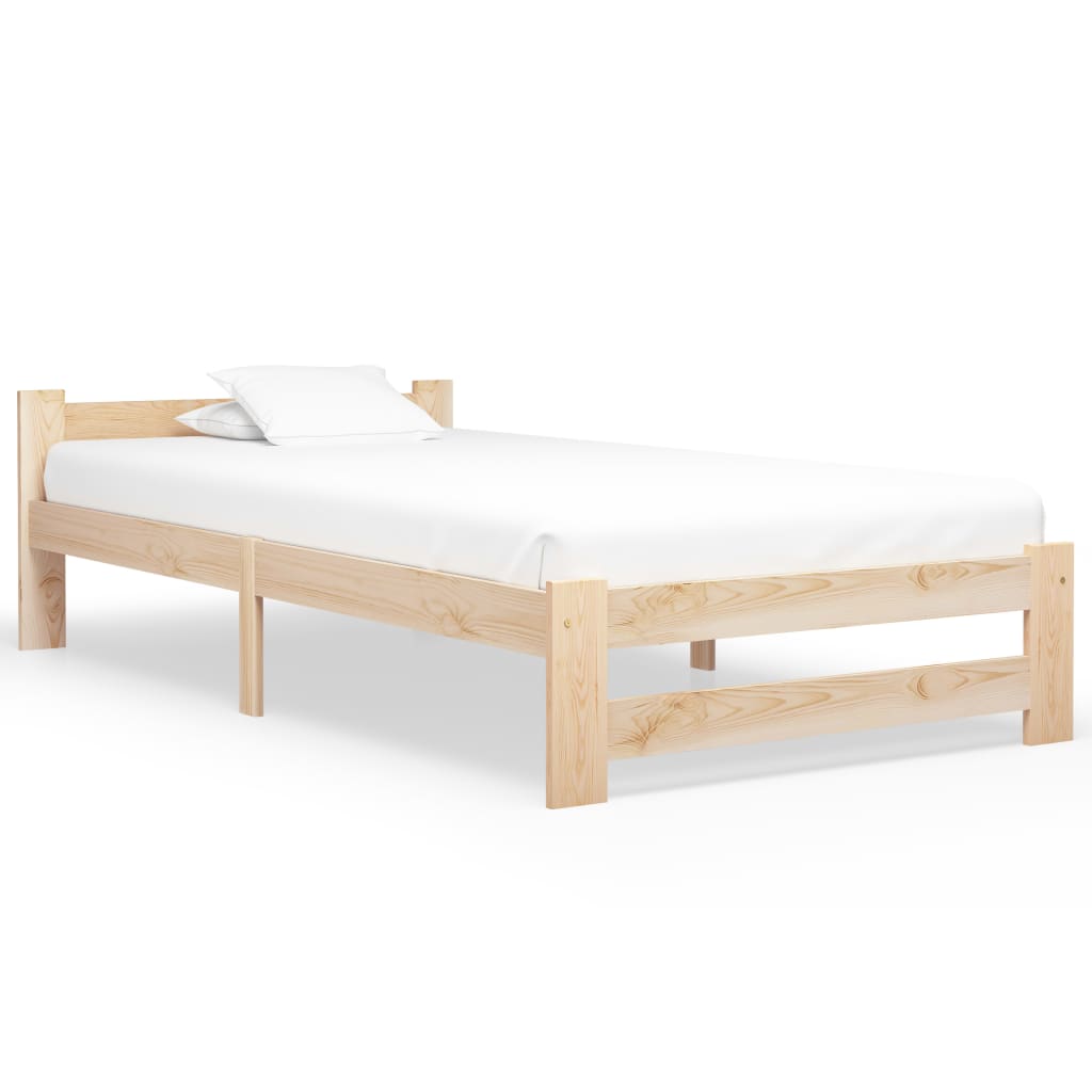 Cadre de lit sans matelas bois massif de pin 100x200 cm