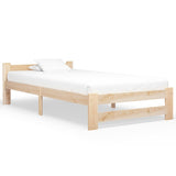 Cadre de lit sans matelas bois massif de pin 100x200 cm