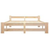 Cadre de lit sans matelas bois de pin massif 120x200 cm