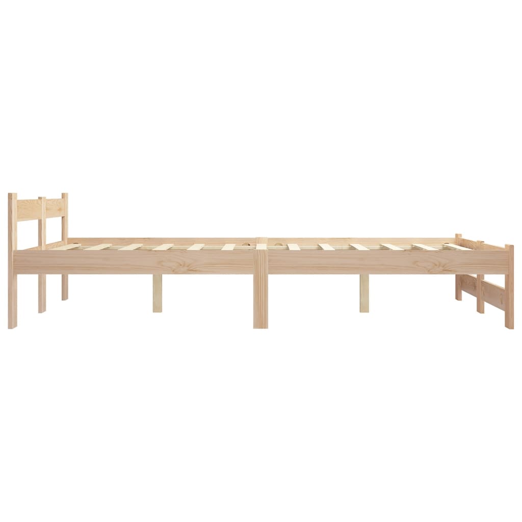 Cadre de lit sans matelas bois de pin massif 120x200 cm