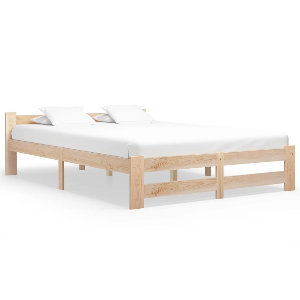 Cadre de lit sans matelas bois massif de pin 140x200 cm