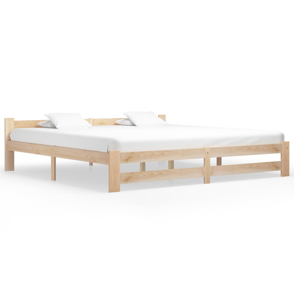 Cadre de lit sans matelas bois massif de pin 200x200 cm